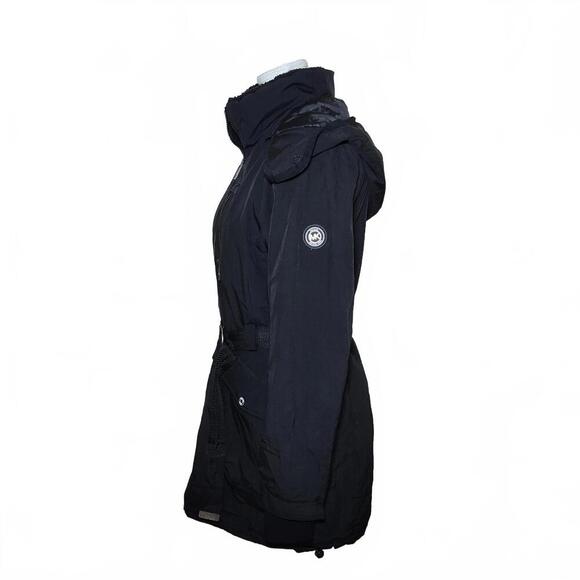 Michael Kors Women's Black Belted Puffer Coat Size S - Picture 4 of 12